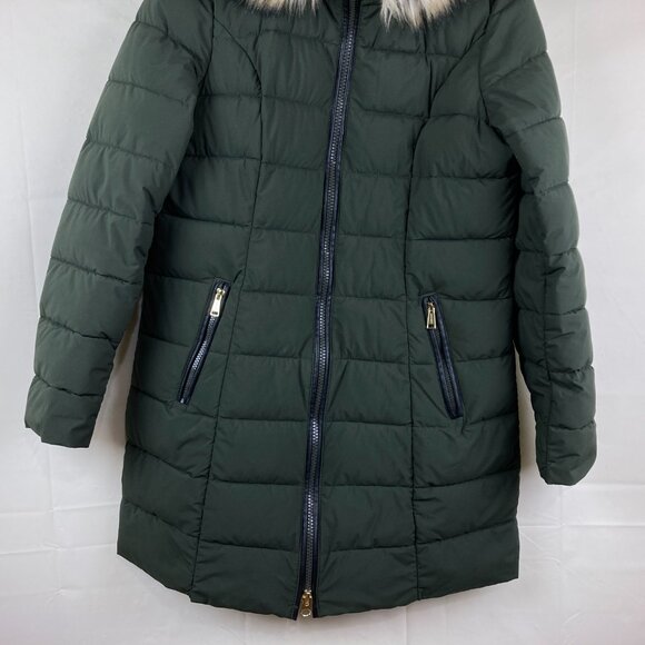 Laundry by Shelli Segal Womens sz L Puffer Parka Quilted Hooded Winter Jacket - Picture 3 of 6